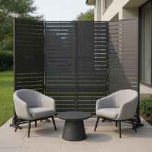 Load image into Gallery viewer, Three Panel Screen Room Divider (720190) - Black
