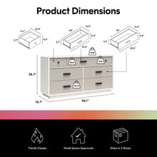Load image into Gallery viewer, Valencia - 7 Drawer Wide Dresser - Taupe
