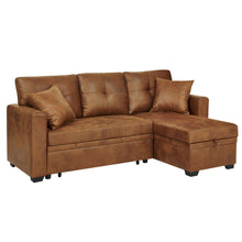 Load image into Gallery viewer, Sectional Sofa With Pull Out Bed, Reversible Chaise
