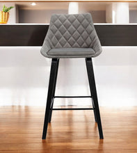 Load image into Gallery viewer, 26" Iron Counter Height Bar Chair - Gray And Black
