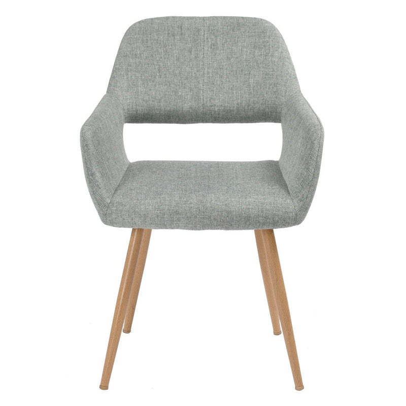 Upholstered Arm Chair - Gray And Brown