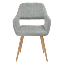 Load image into Gallery viewer, Upholstered Arm Chair - Gray And Brown
