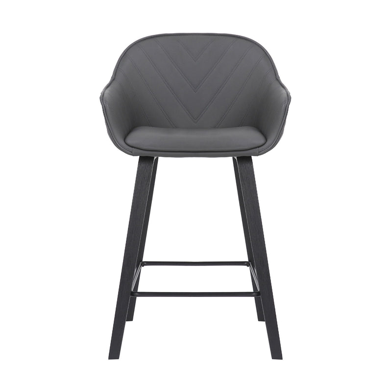 Iron Counter Height Bar Chair - Gray And Black