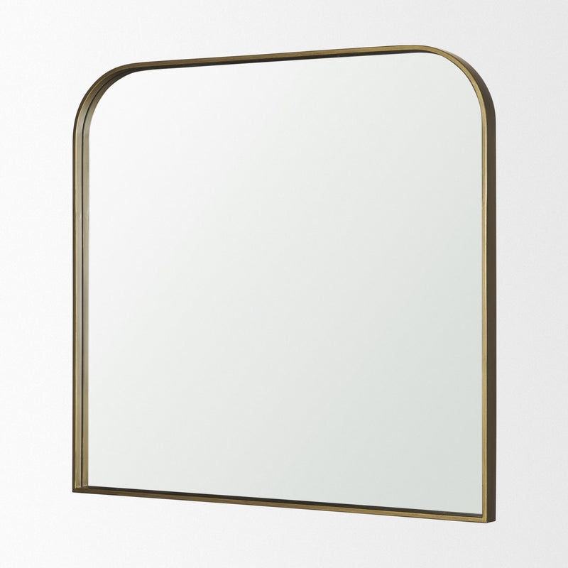 Metal Framed Accent Mirror - Gold
