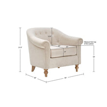 Load image into Gallery viewer, Fayette - Tufted Accent Arm Chair - Cream
