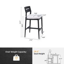 Load image into Gallery viewer, Modern Outdoor Bar Stools With Backrest And Footrest (Set of 2)
