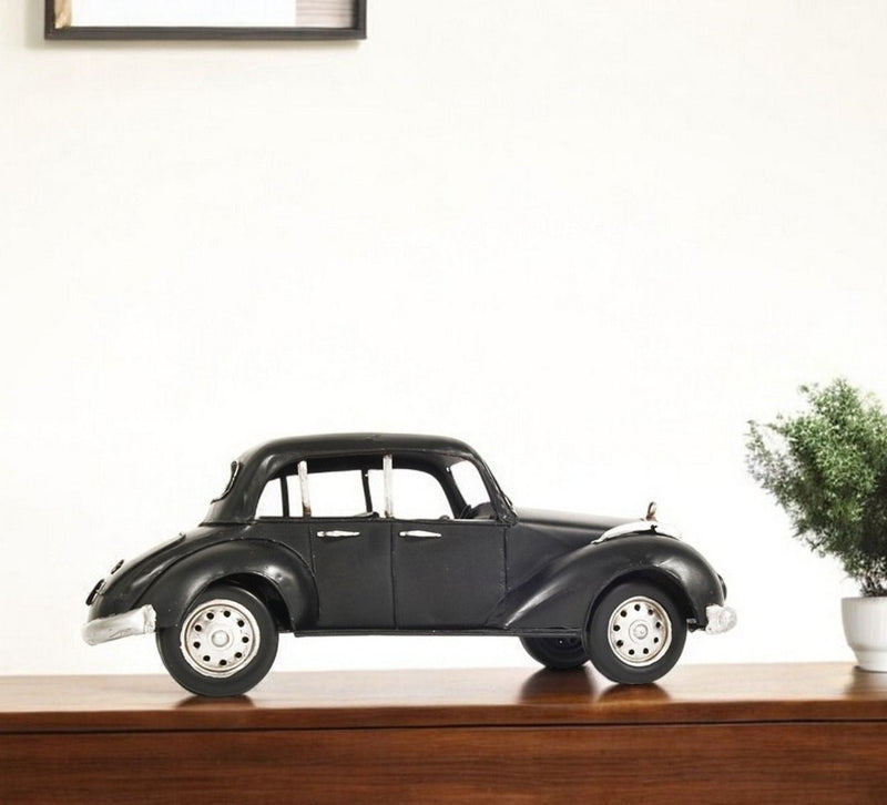 Hand Painted Model Car Tabletop Sculpture (401163) - Gray
