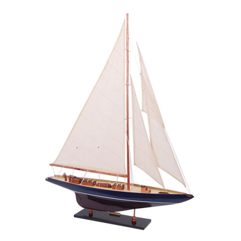 Hand Painted Model Boat (624667) - Blue / Beige