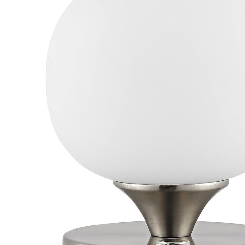 6" Novelty USB Table Lamp With Globe Shade - Nickel