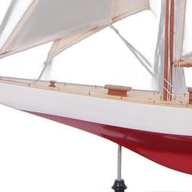 Hand Painted Model Boat (624678) - Beige / Red