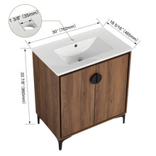 Load image into Gallery viewer, Modern Bathroom Vanity With Top Sink, Engineered Wood Storage Cabinet
