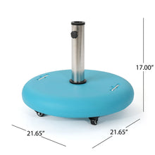 Load image into Gallery viewer, Wheelie - Round Umbrella Base With Stainless Steel Holder
