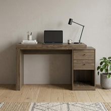 Load image into Gallery viewer, Writing Desk With Two Drawers - Walnut
