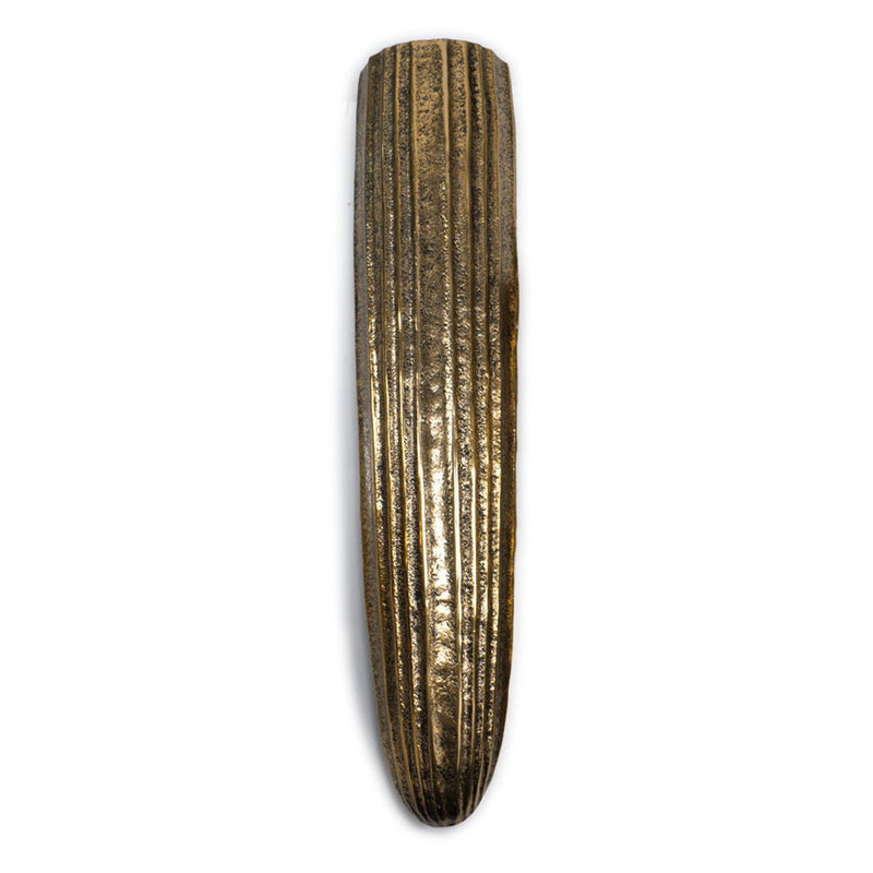 Ribbed Wall Vase (627519) - Antiqued Gold