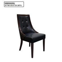 Load image into Gallery viewer, Clair - Tufted Dining Room Side Chair (Set of 2) - Dark Coffee / Black
