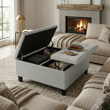 Load image into Gallery viewer, Harrison - Coffee Table Storage Ottoman Lift Top - Stone Gray
