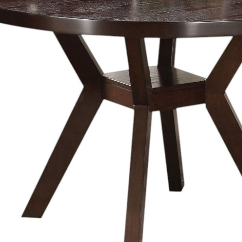 Wood Round Top Dining Table - Espresso