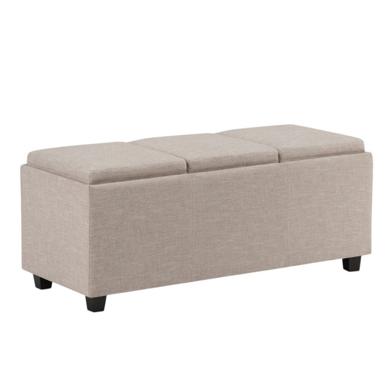 42" Upholstery Storage Ottoman - Dark Brown