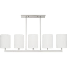 Load image into Gallery viewer, 22'' Five-Light Dimmable Chandelier With Shades - Nickel
