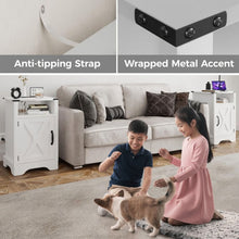 Load image into Gallery viewer, Farmhouse Nightstand, Charging Station &amp; Storage
