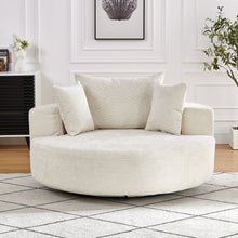 Load image into Gallery viewer, Single Swivel Chair, Fluffy Modern Sleeper, 360 Degree Swivel Chair For Living Room - Beige
