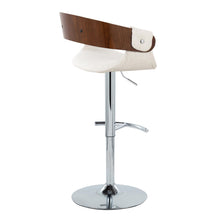 Load image into Gallery viewer, Elisa - Mid Century Modern Adjustable Barstool With Swivel With Rounded T Footrest (Set of 2)
