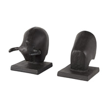 Load image into Gallery viewer, Bull Decorative Bookends (Set of 2) - Black
