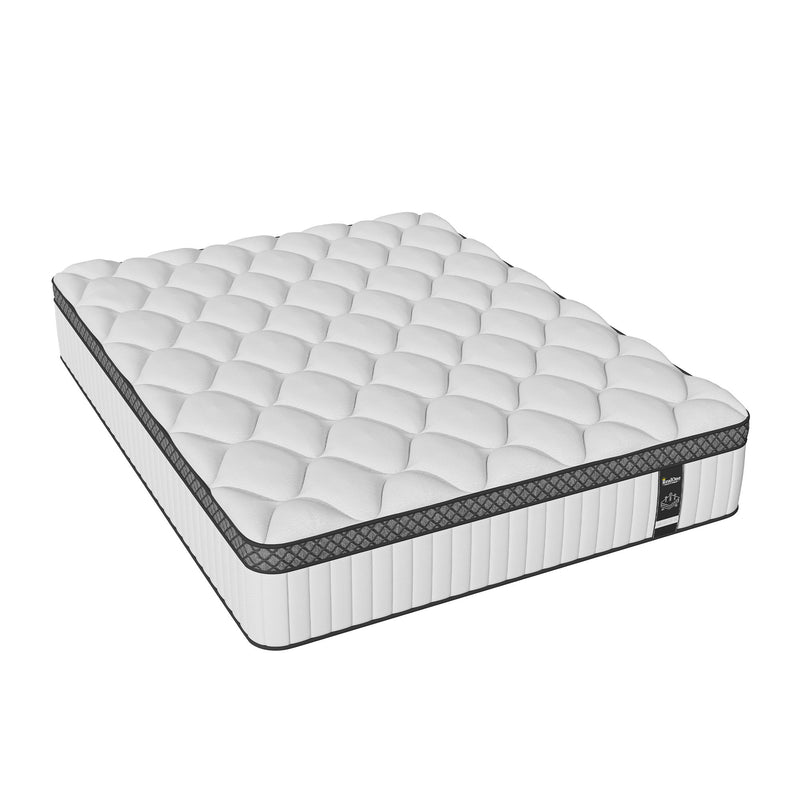 12" King Foam Hybrid Mattress - White
