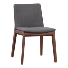 Load image into Gallery viewer, Fabric Solid Wood Dining Side Chairs (Set of 2) - Gray / Brown
