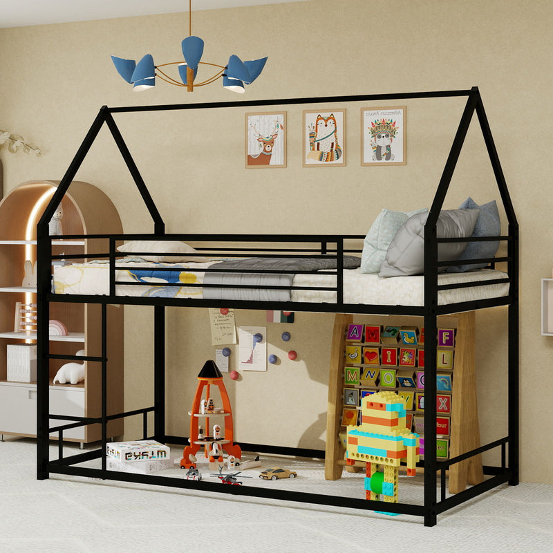 Bunk Bed With Safety Guardrails, No Box Spring Needed