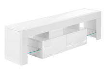 Load image into Gallery viewer, TV Stand, Console, Media Entertainment Center, Storage Cabinet, Glossy Contemporary &amp; Modern - White
