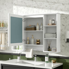 Load image into Gallery viewer, 3 In 1 Modern Bathroom Mirror Cabinet With Adjustable Shelf, Soft Close Door, High Definition Mirror &amp; Towel Bar
