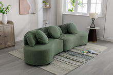 Load image into Gallery viewer, 103.9&quot; Modern Living Room Sofa Lamb Velvet Upholstered Couch Furniture for Home or Office, Green
