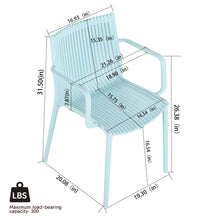 Load image into Gallery viewer, 4 Modern Stackable Plastic Armchair Matched With Round Table
