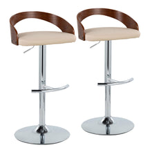 Load image into Gallery viewer, Grotto - Contemporary Adjustable Barstool &amp; Swivel With Rounded T Footrest (Set of 2)
