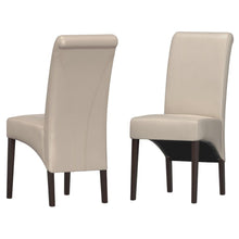 Load image into Gallery viewer, Wood Dining Parsons Chairs (Set of 2) - Cream / Brown
