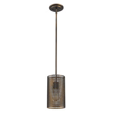 Load image into Gallery viewer, Metal Hanging Light With Mesh Shade - Bronze
