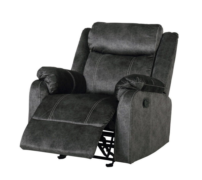 Granite Fabric Manual Recliner - Gray