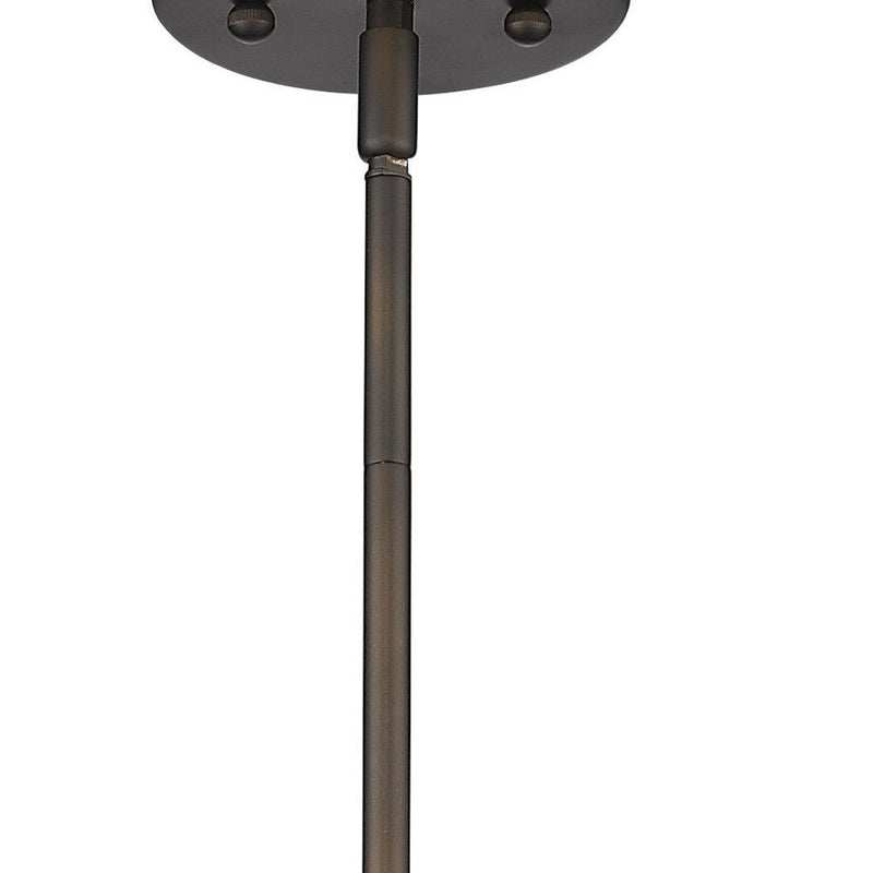 Hanging Light With Pebbled Glass Shade - Antique Bronze