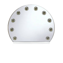 Load image into Gallery viewer, 15" Abstract Metal Framed Mounted Accent Mirror - White
