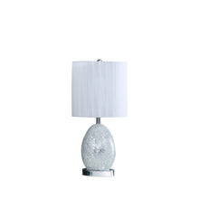 Load image into Gallery viewer, Luster Mirrored Glass Table Lamp With Night Light - White
