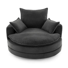 Load image into Gallery viewer, 360° Swivel Accent Barrel Chair With Dual Layer Cushion And 3 Removable Pillows
