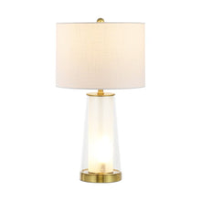 Load image into Gallery viewer, 26" Lighthouse Table Lamps With Drum Shades (Set of 2) - Gold / Clear

