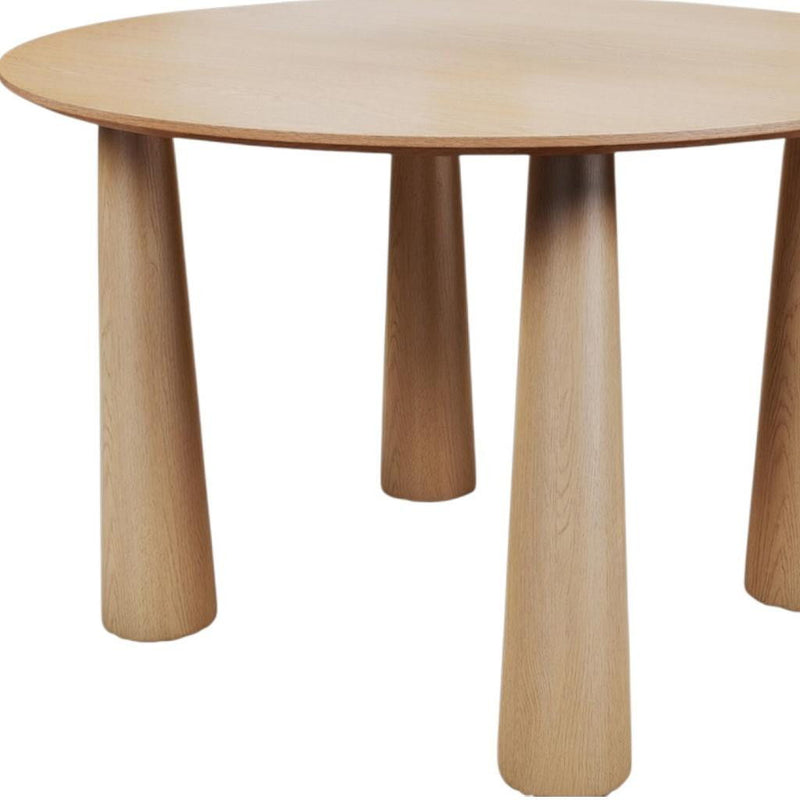 45" Wood Round Top Dining Table - Natural