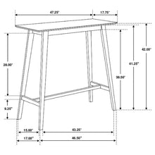 Load image into Gallery viewer, Rectangular Bar Table With Tapered Legs - Walnut
