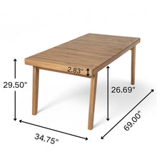 Load image into Gallery viewer, 7 Piece Outdoor Dining Set With Rectangular Table And 6 Arm Chairs - Beige / Brown / Brown Mix / Light Teak
