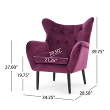 Load image into Gallery viewer, Alyssa - Mid Century Upholstered Arm Chair With Wingback Design
