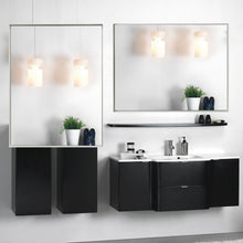 Load image into Gallery viewer, Rectangular Wall-Mounted Beveled Bathroom Mirror, Square Angle Metal Frame Wall Mounted Bathroom Mirrors For Wall (Horizontal &amp; Vertical) - Glossy White
