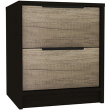 Load image into Gallery viewer, Open Compartment Two Drawer Nightstand - Black
