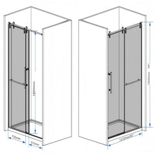 Load image into Gallery viewer, Frameless Sliding Bathtub Door With Frame

